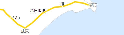 Sample of displaying station names in kanji