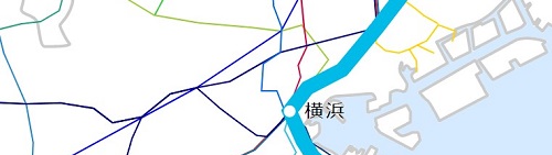 Sample with showing transfer railway lines in color